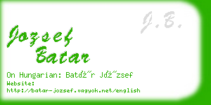 jozsef batar business card